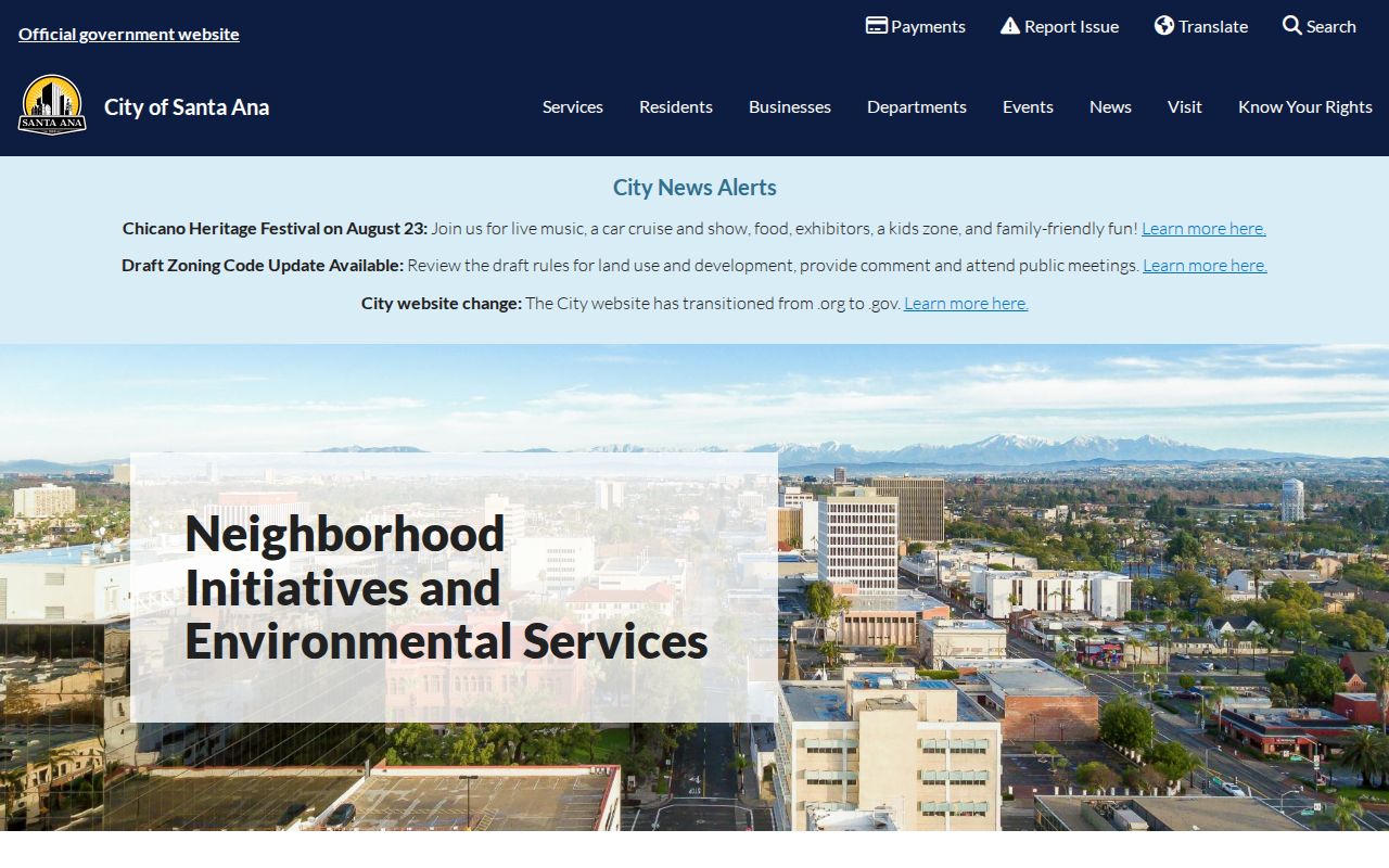 Santa Ana neighbors lookup reference to Santa Ana neighborhood initiatives